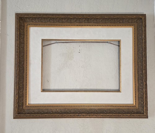 Ornate gold wood picture frame - gold,