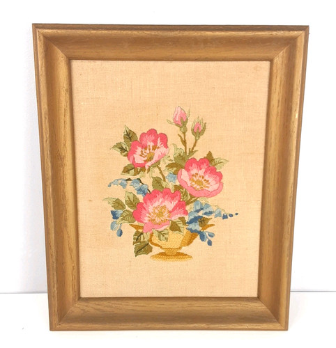 Hand stitched crewel - stitched,