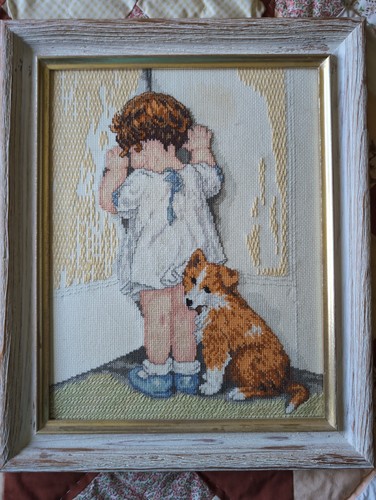 Vintage finished cross stitch - finished,
